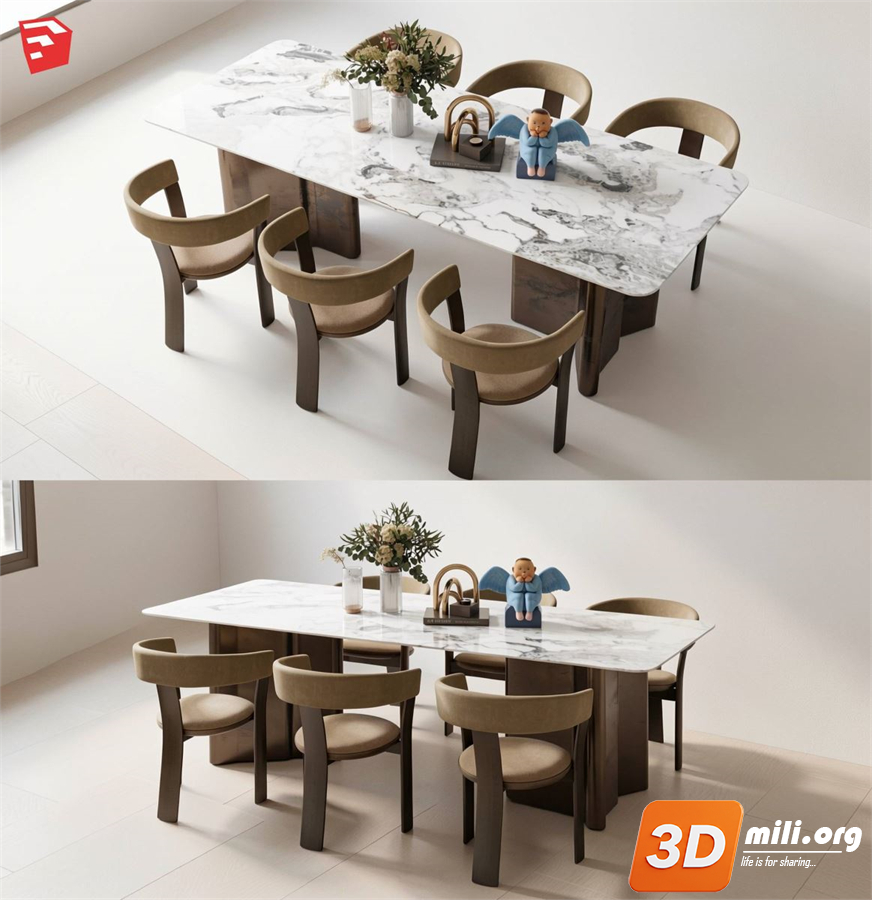 Dining Table Set Skp Files